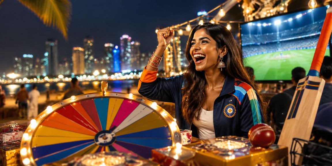 Night market featuring cricket betting in India