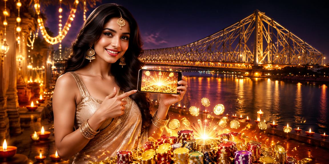 Kolkata city casino app promotion during Diwali festival