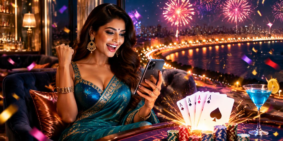 Players enjoying a poker game along Mumbai Marine Drive